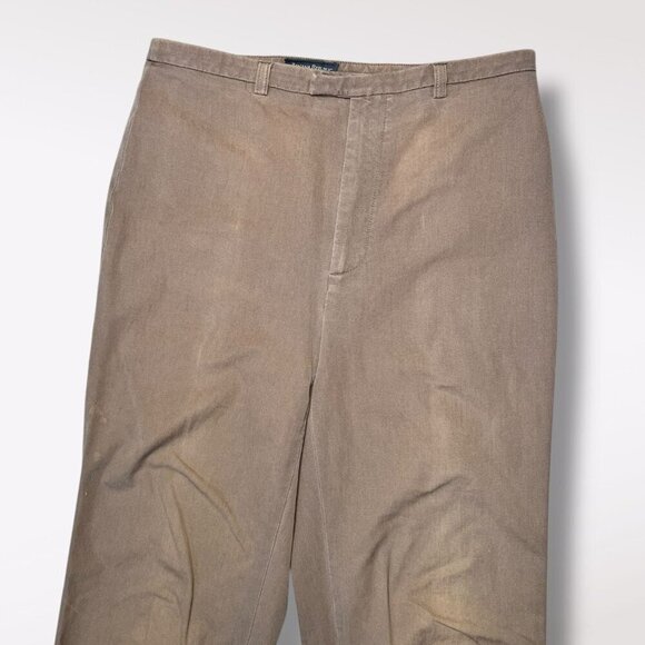 Banana Republic High Rise Stretch Cotton Pants Brown Size 8 Long (Flawed) - Picture 2 of 10